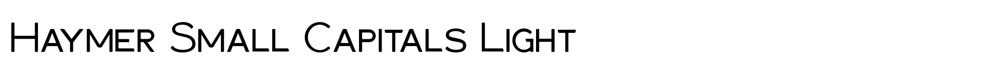 Haymer Small Capitals Light image